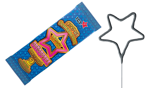  Бенгальские свечи фигурные 2 шт "Звездочка"  в Сортавале